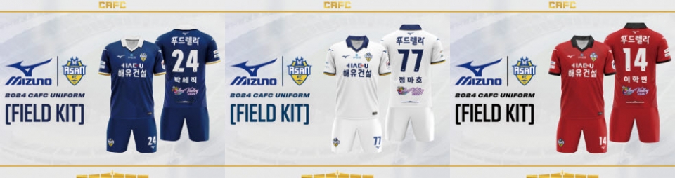 충남아산FC의 2024시즌 유니폼. 구단 홈페이지 캡처